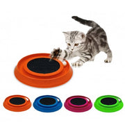 Trade Shop - Gioco Interattivo Con Tira Graffi Per Gatti Happy Cat Made In Italy ø 35 Cm -