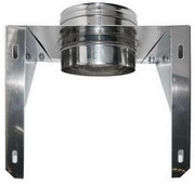 Canna fumaria parete doppia coibentata inox supporto murale aperto   dn 130/180