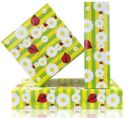 Pacco regalo per bambini - carta da confezione a ruota - 4 fogli - disegno fiorale