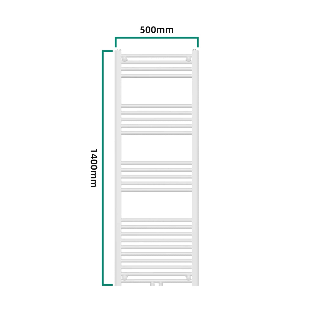 Radiatore scaldasalviette da bagno acciaio 140 x 50 cm bianco 03_0010421