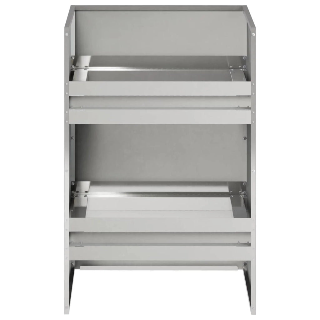 Vaso da giardino Argento 40 x 40 x 60 cm Acciaio Inox 8005880