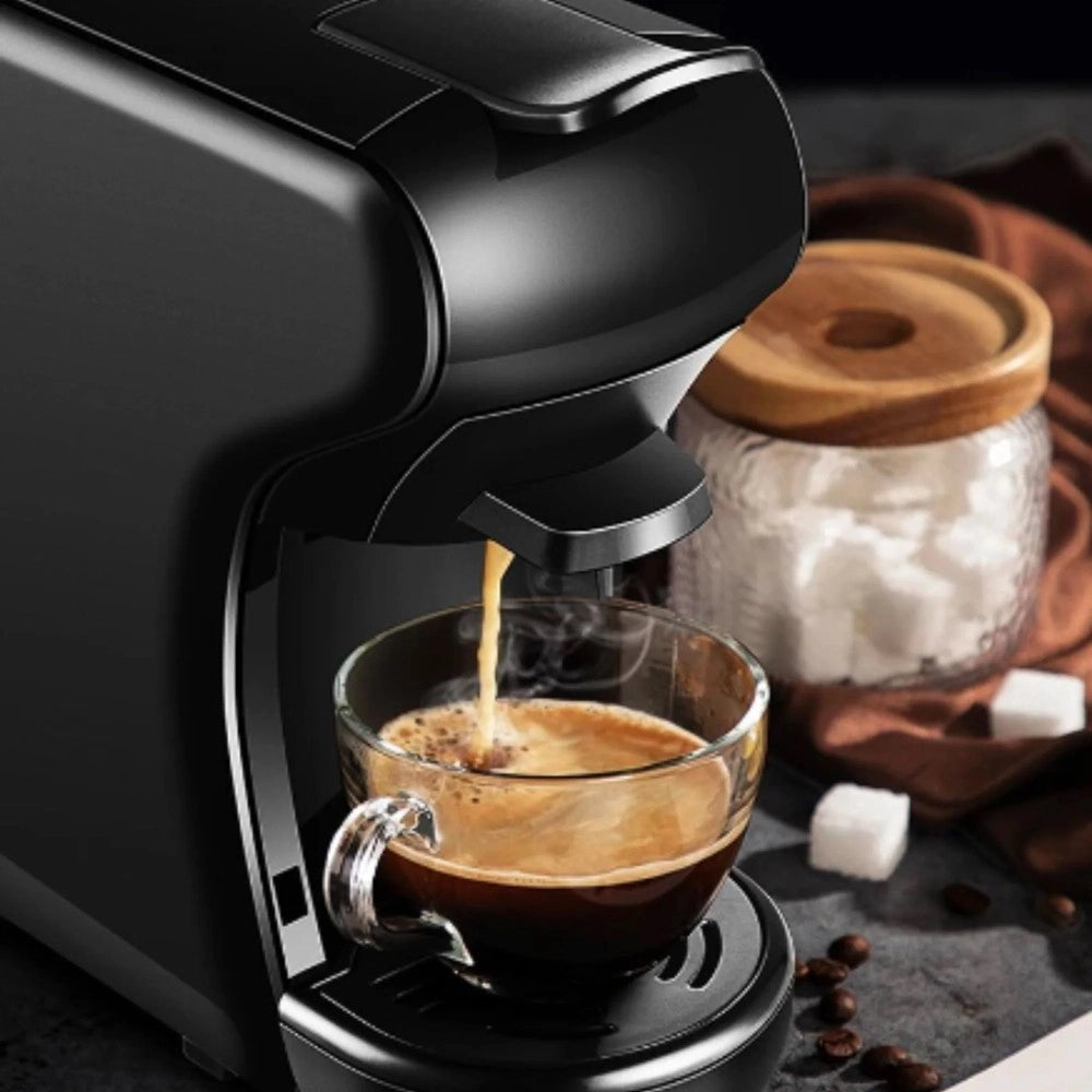 Trade Shop - Macchina Da Caffè 1450w 4in1 Capsule Cialde Compatibile Nespresso Dolce Gusto A Modo Mio -