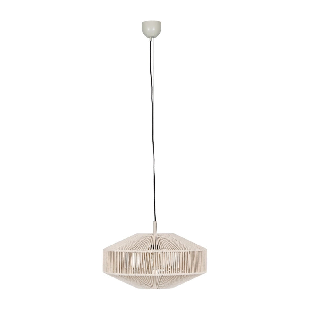 Lampada a sospensione boho beige Ø46 E27 Trio Svea
