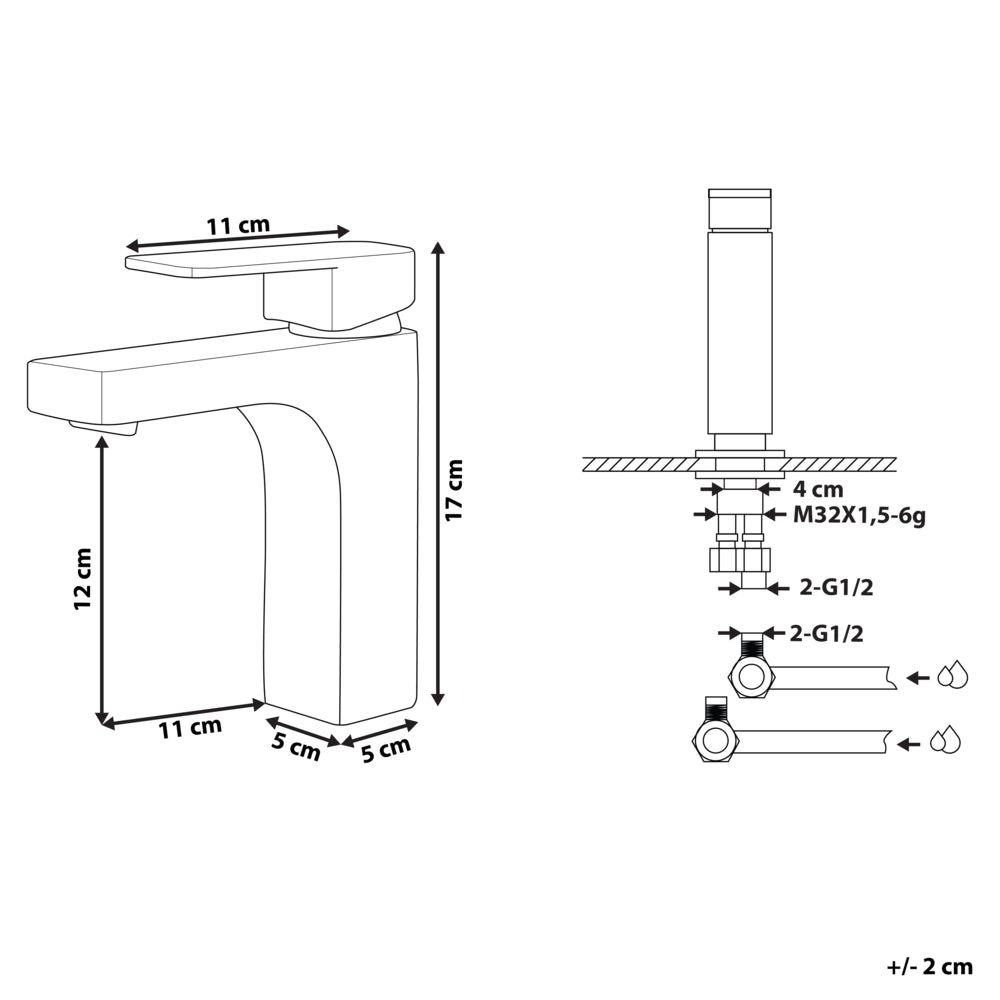 Rubinetto Lavabo Bagno In Metallo Nero Monocomando Finitura Opaca Rubinetto Moderno