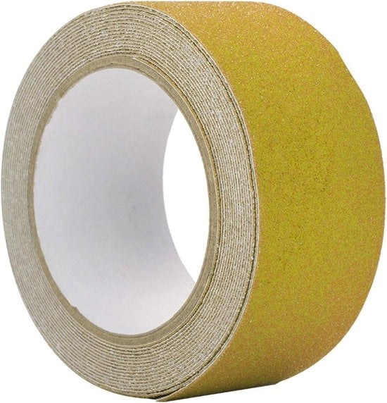 Strisce antiscivolo autofissanti per scale e pavimento - 5 m x 5 cm (giallo).