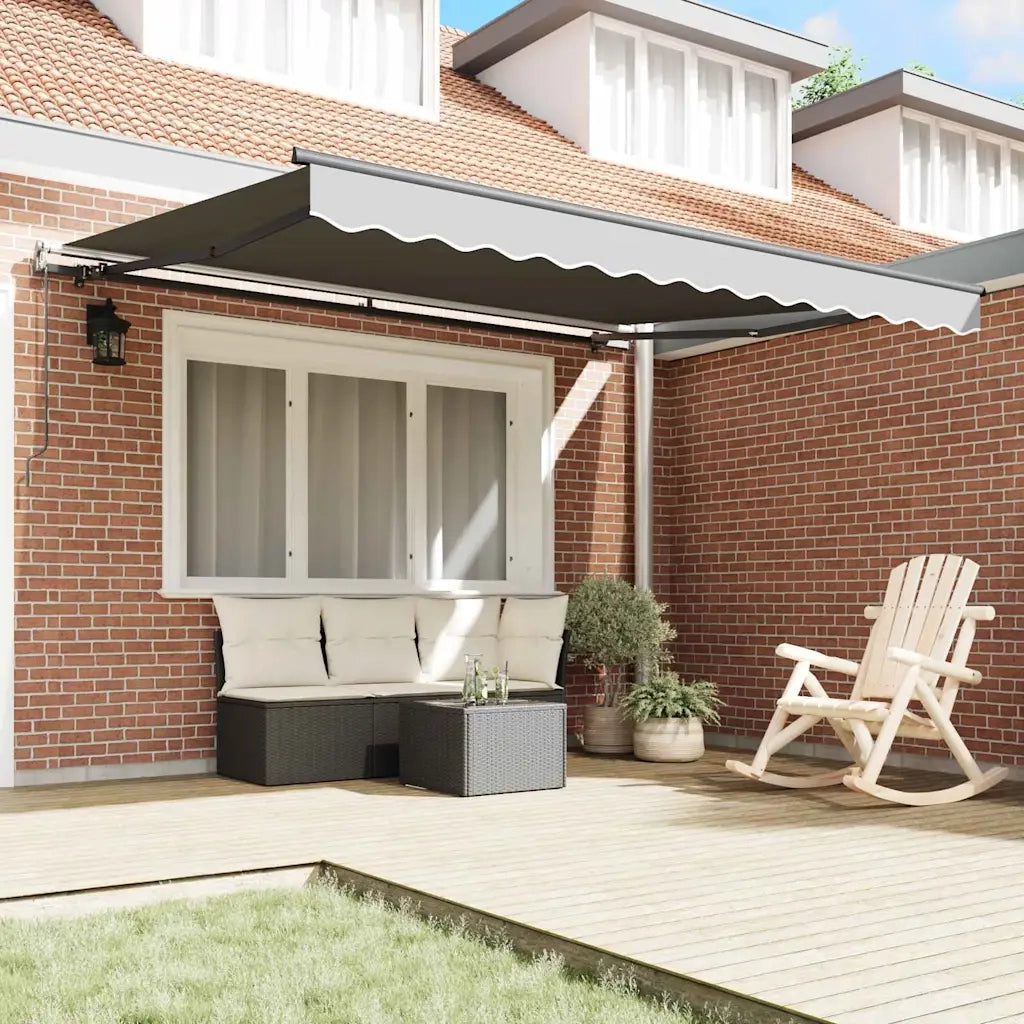 Tenda da Sole Antracite 3 x 2,5 m Metallo 313249