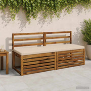 Cuscini per Panchina a 2 Pezzi SOEST 2 pz 100% Poliestere Crema 949393