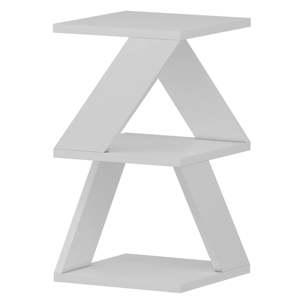 Rubiana, Tavolino da Salotto 2 Vani, 30x30x50h cm Bianco