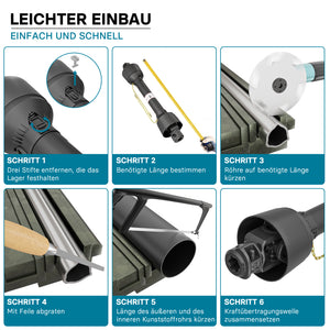 Albero cardanico T5 Giunto cardanico 700mm 620Nm 540rpm Cardano 54kW (74CV) 2x 1 3/8" 6 denti