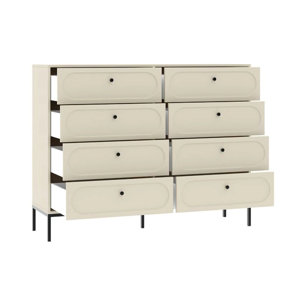 Laniva, Cassettiera 4 Cassetti, 150x40x116h cm Beige Cashmere