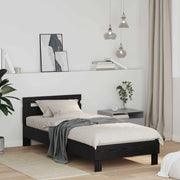 Struttura del letto Rovere Nero 75 x 190 cm 8003738