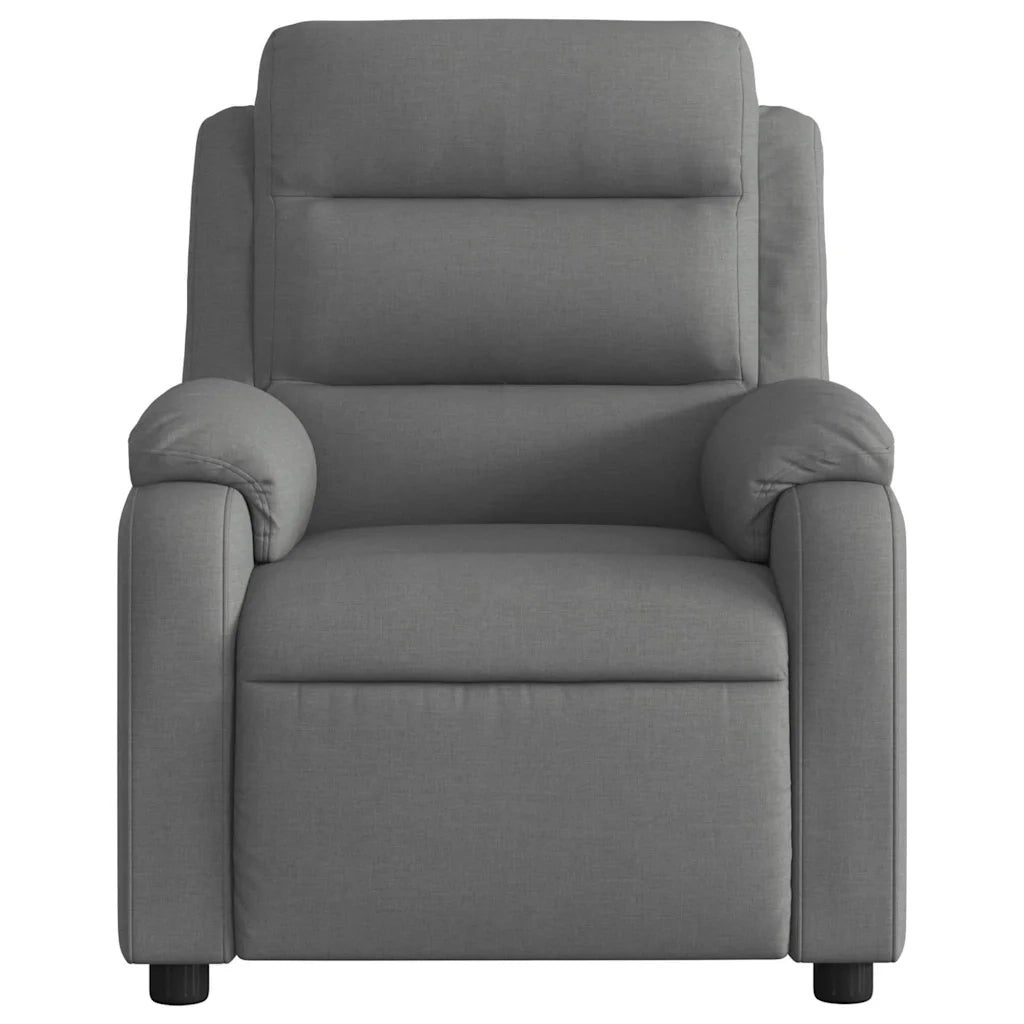 Poltrona | Sedia Relax Elettrica Reclinabile Grigio Scuro in Tessuto