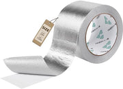Nastro di alluminio termoisolante - 75 mm x 20 m - impermeabile - adesivo autoattacco - vetro carbonato - resistente al calore