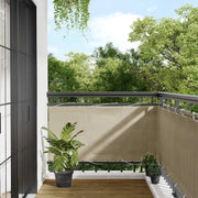 Paravento da Balcone-Pannello per balcone Beige 75x800 cm 100% Poliestere Oxford