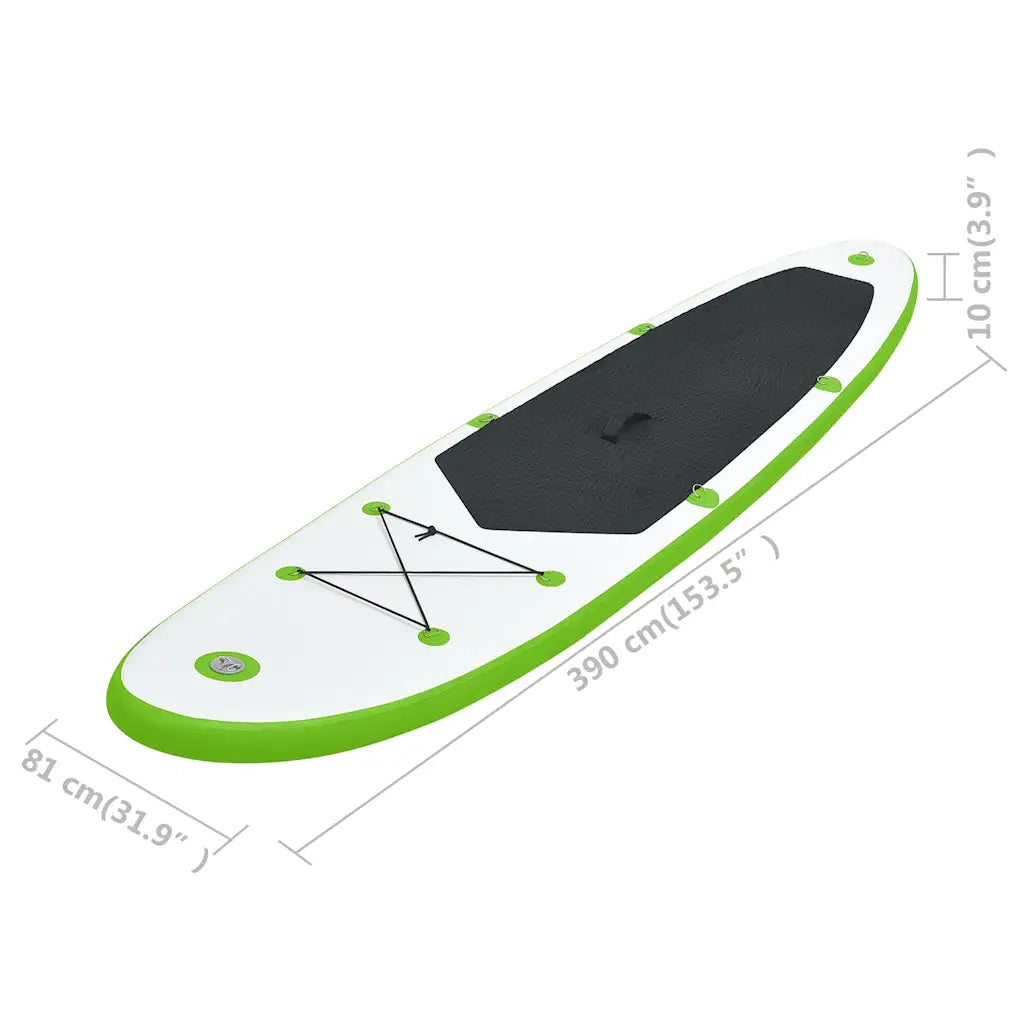 Set Tavola da SUP Gonfiabile Verde e Bianco CFW5116747