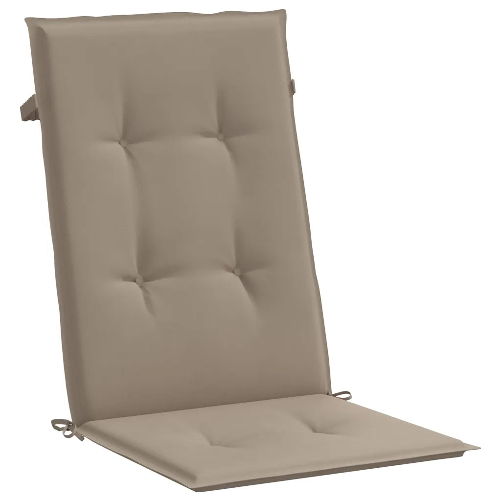 Cuscini per Sedie Alte 4 pz Tortora 120x50x3 cm in Tessuto 47541
