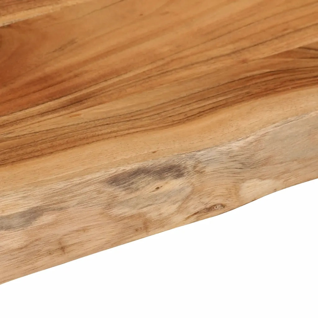 Piano Tavolo 100x40x2,5 cm Rettangolare Legno Acacia Bordi Vivi 370252