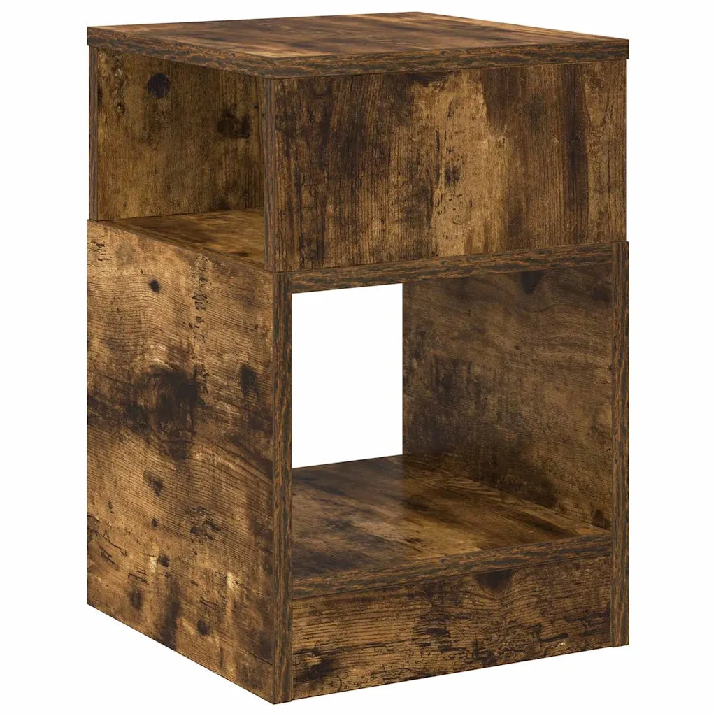 Tavolino 2 pcs Rovere fumé 30,5 x 30 x 45 cm Legno multistrato