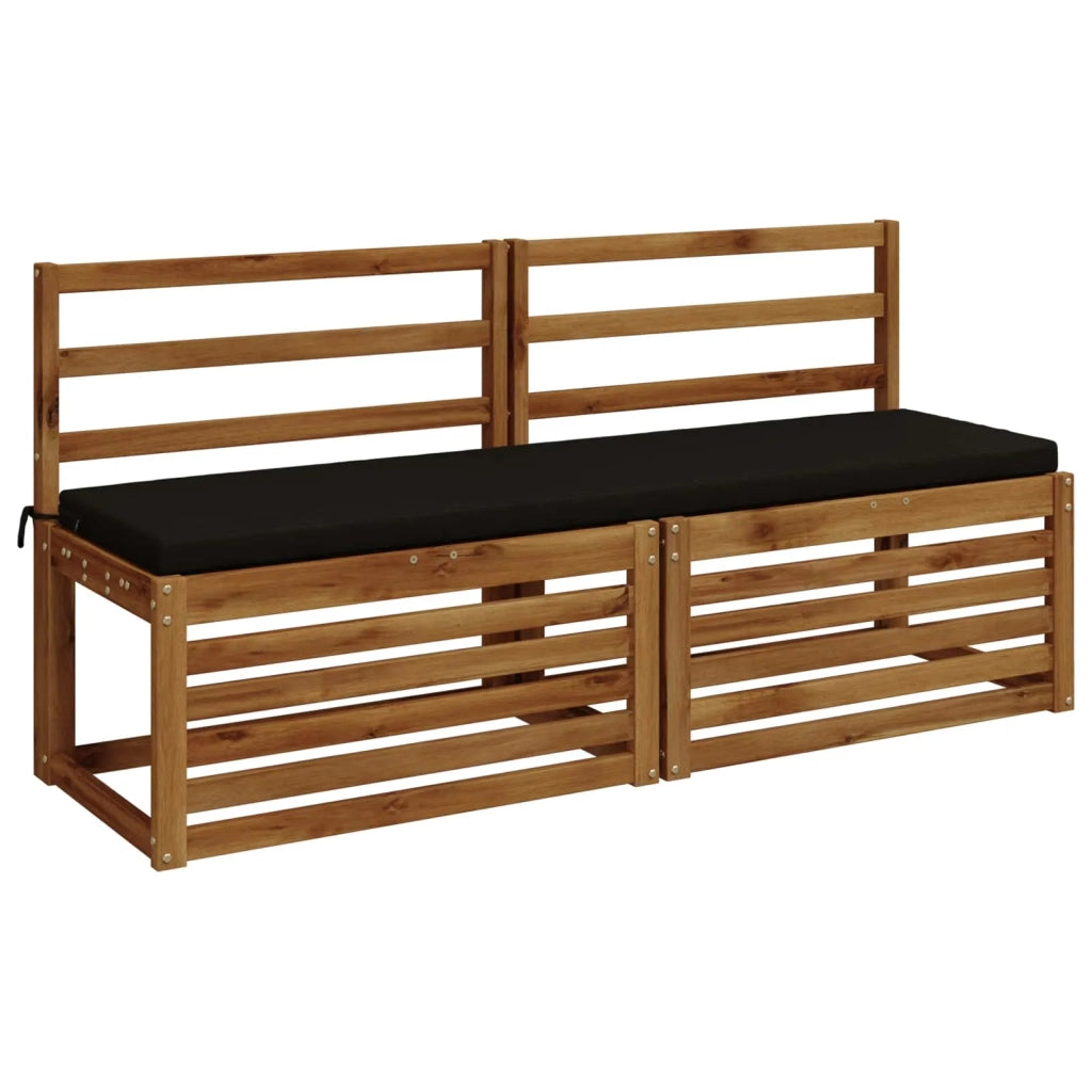 Cuscini per Panchina a 2 Pezzi SOEST 2 pz 100% Poliestere Nero 949037