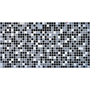 Pannelli 3D Rivestimento a parete in PVC effetto MOSAICO NERO GRIGIO Realistici e isolanti.