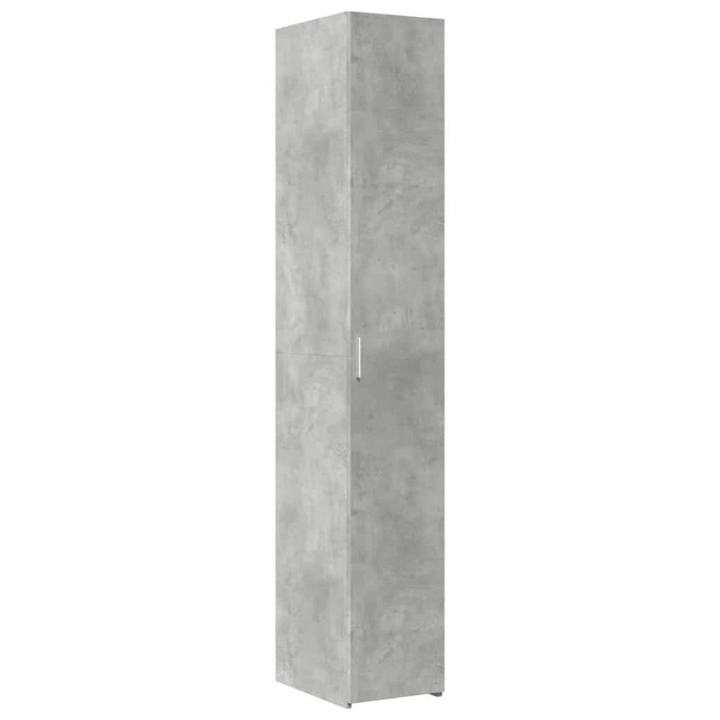 Mobile contenitore sottile per piccoli spazi 30 x 42,5 x 225 cm con 8 scomparti stile moderno legno composito grigio cemento 02_0055549
