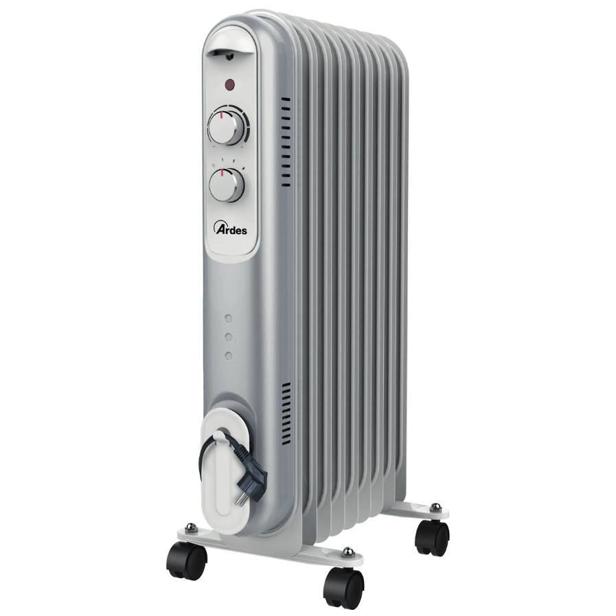 Ardes AR4R09S stufetta elettrica Interno Nero, Grigio, Bianco 2000 W Riscaldatore ambiente elettrico a olio