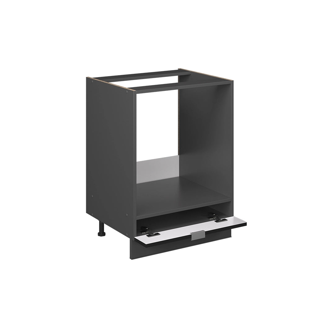 Mobile per forno da incasso Fame-Line Nero rigato/Antracite 60 cm senza piano di lavoro Vicco