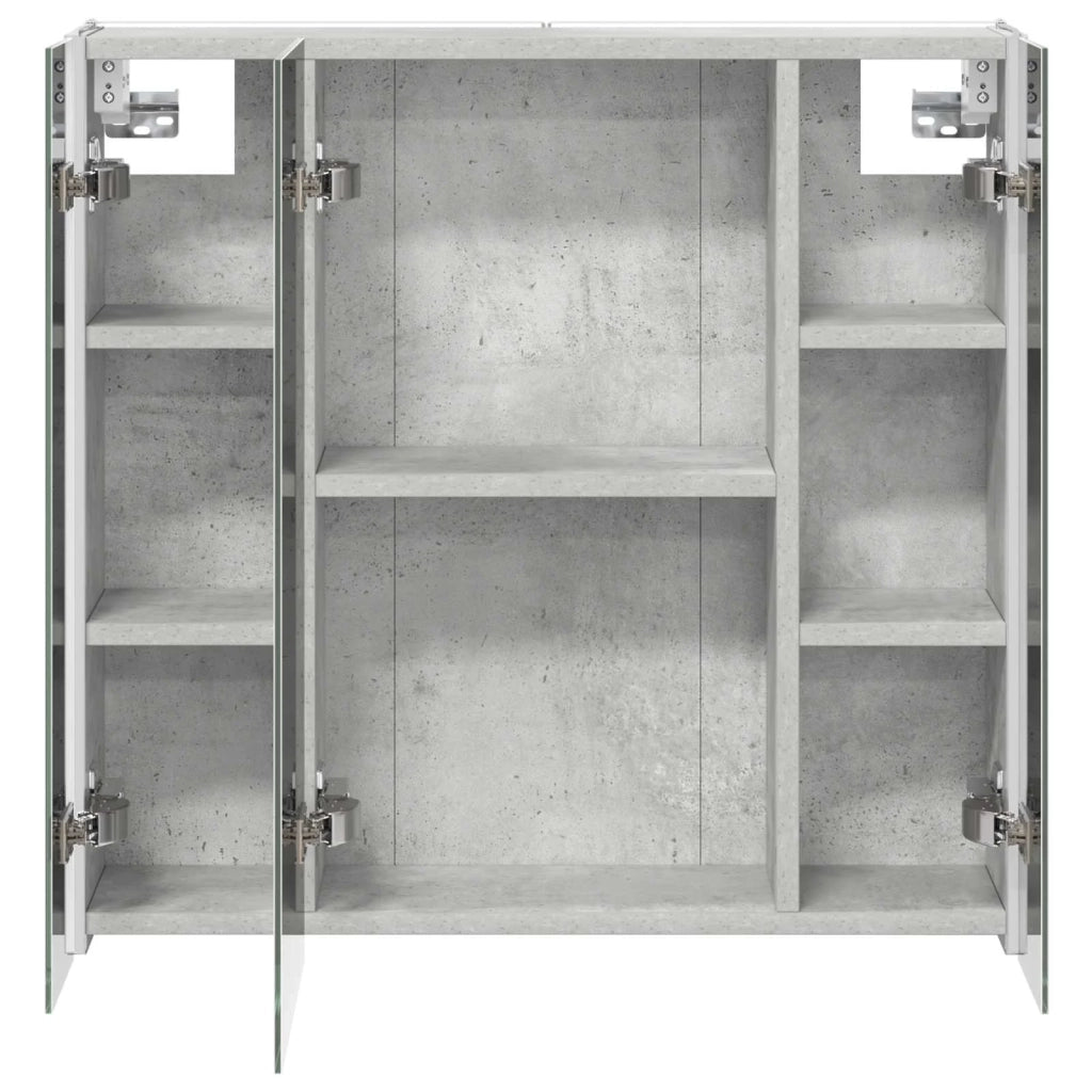 Mobiletto per specchio da bagno Grigio cemento