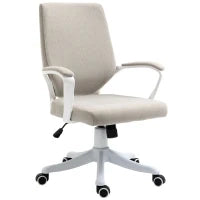 Sedia da Ufficio Ergonomica con Altezza Regolabile e Funzione Dondolo, 62x69x92-100cm, Beige