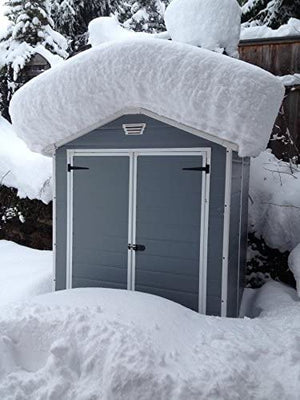 Casetta da Giardino Porta Attrezzi 185x152x226 cmin Resina Effetto Legno Keter Manor 6x5 Grigia