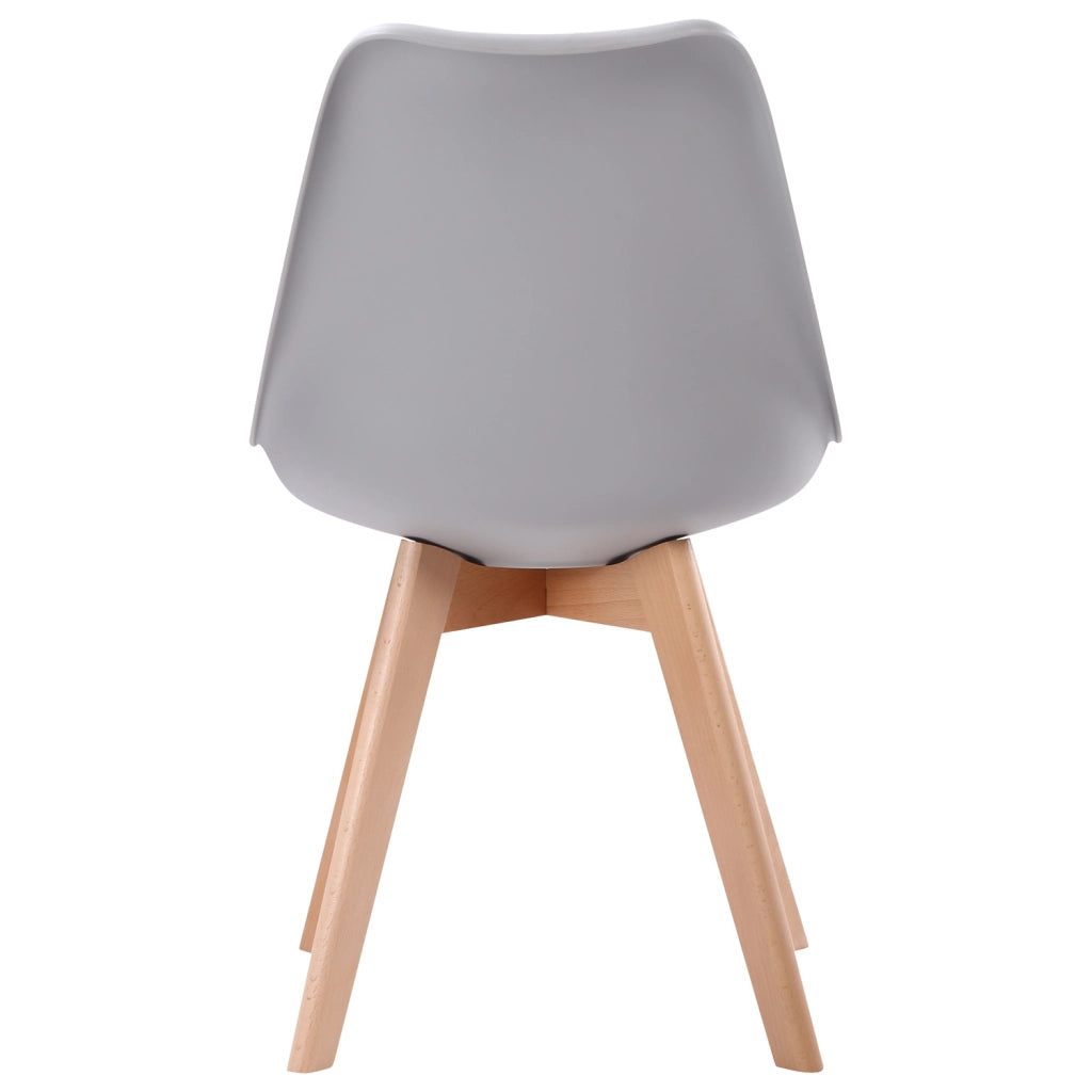 Set di 4 sedie scandinave NORA grigie con cuscino