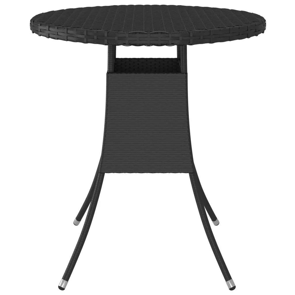 Tavolo da Giardino | Tavolino da esterno Nero 70x70x73 cm in Polyrattan