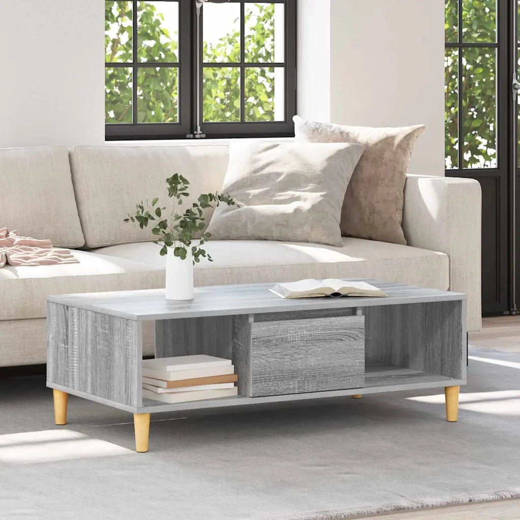 vidaXL Tavolino da salotto Grigio sonoma 103.5 x 60 x 35 cm