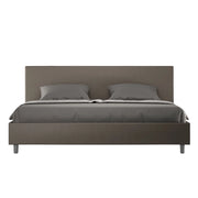 Letto Matrimoniale 160x210 cm con Rete e Contenitore Adele Cappuccino