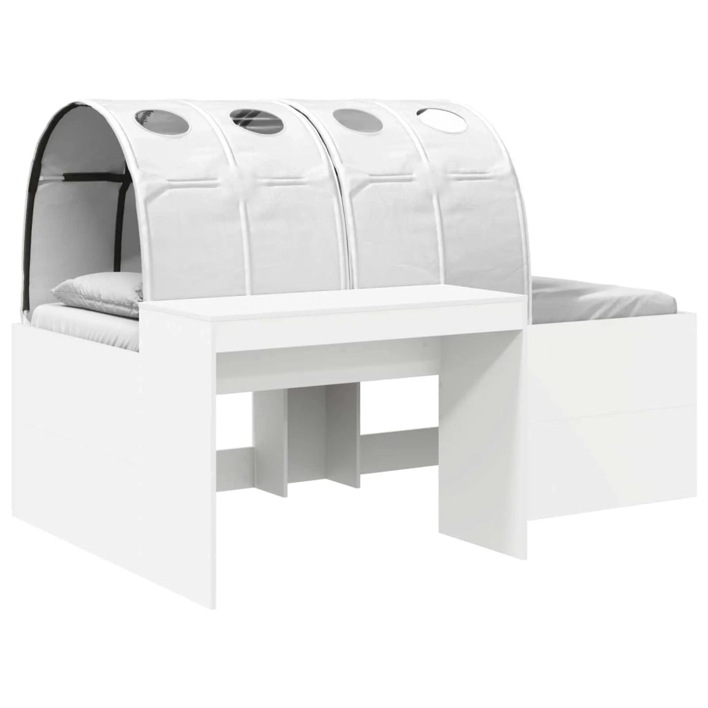 Letto con Tunnel 4 pcs Rovere Artigianale e Bianco