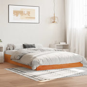 Giroletto senza Materasso-Struttura Letto Marrone Cera 160x200 cm Legno di Pino 516645