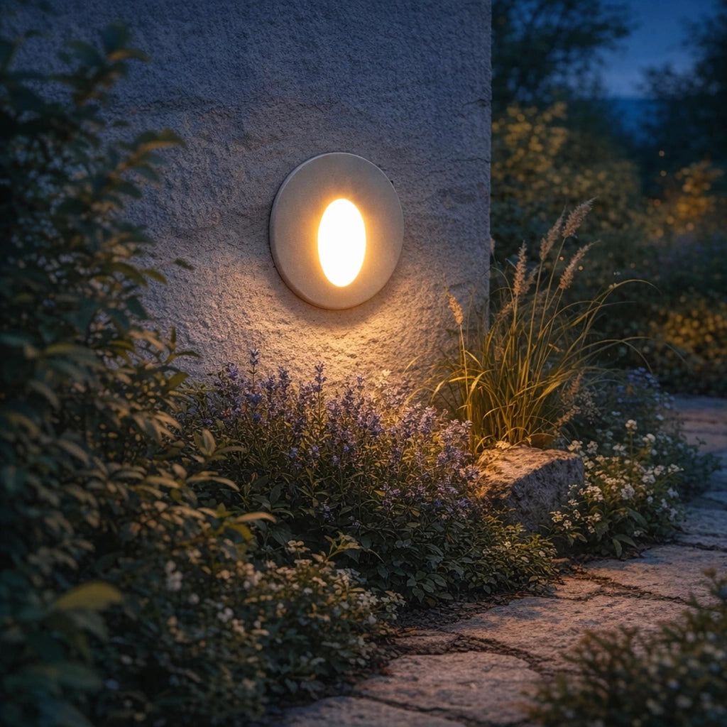 Mini Faretto Segnapassi LED 1.5W Tondo Bianco da Incasso Parete Muro per Esterno IP54 Punto Luce Scale Gradini Giardino Fredda 6500K