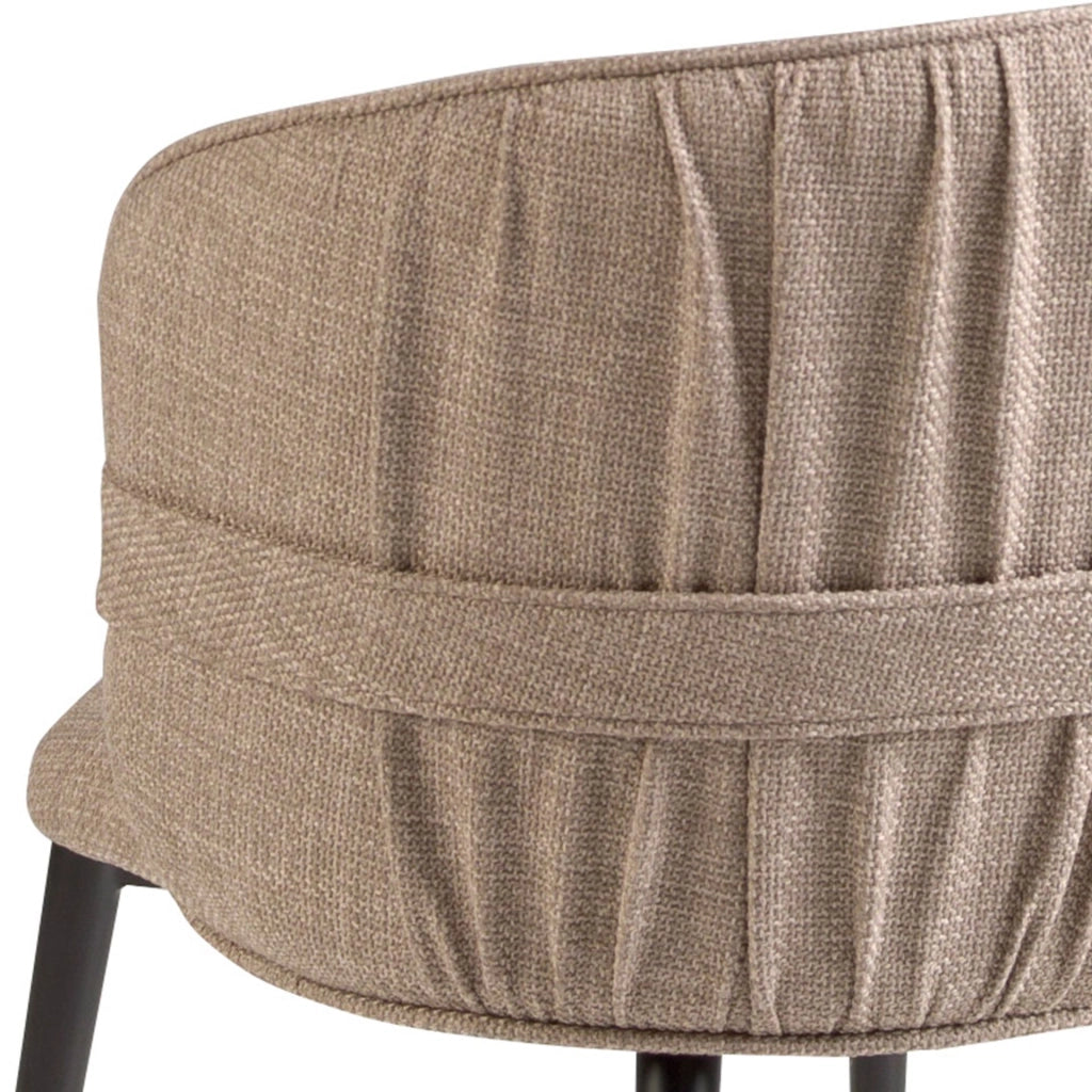 Sedia in tessuto marrone