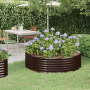 Letto Giardino Acciaio Zincato 140x140x36 cm Marrone 319020