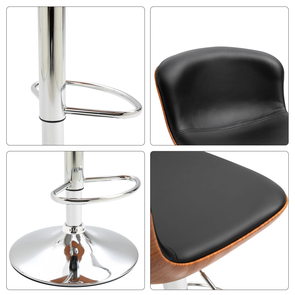 Sgabelli da Bar Set 2 Pezzi ¨C Xylo ¨C Altezza Regolabile Metallo Girevole Nero