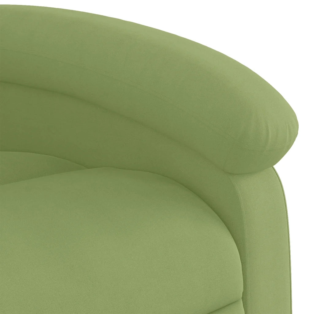 Divano Sedia-Poltrona Reclinabile Verde Chiaro in Velluto 881329