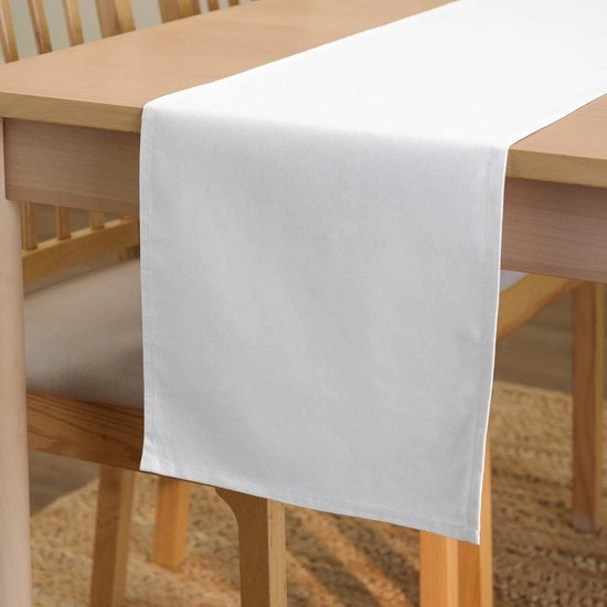 Telaio per tenda da giardino dimensioni 32x150 cm | Tela di canapa in cotone | Bianco liscio | Lavabile e resistente