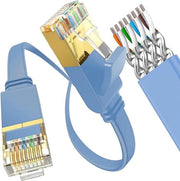 Cavo Ethernet cat. 7 rete resistente a rotture progettato per Gigabit LAN 10GB patch 1m con commutatore per router modem punto di accesso gaming