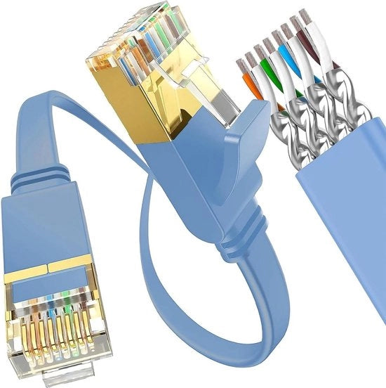 Cavo Ethernet cat. 7 rete resistente a rotture progettato per Gigabit LAN 10GB patch 1m con commutatore per router modem punto di accesso gaming