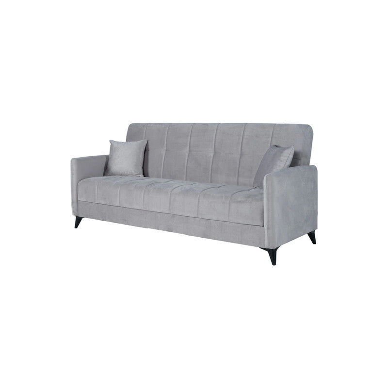 DIVANO PRONTO LETTO SANTI 3P BACOS GRIGIO