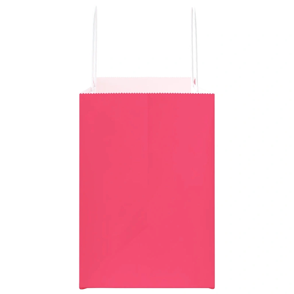 Sacchetti di Carta 250 pz con Manici Rosa 32x17x25 cm