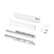 Cassetto esterno Protone 30kg, guide di estrazione totale con una chiusura soft, altezza 93mm, profondità 500mm, Acciaio
