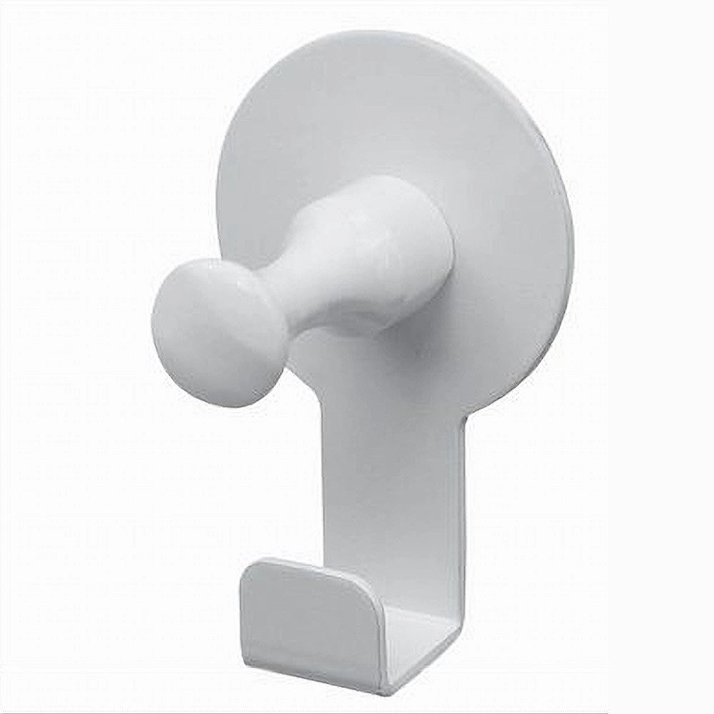 Trade Shop - Appendino Gancio Appendi Porta Asciugamano 1 Posto Bagno Casa Bianco 7.5cm 59755 -