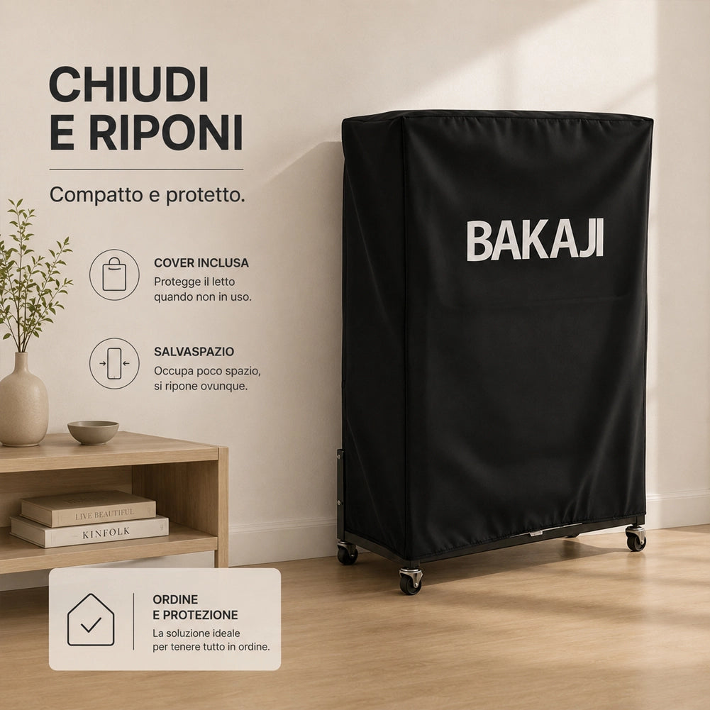 Letto Singolo Pieghevole Cuscino Copertura Brandina Materasso H10cm 80x40x190cm