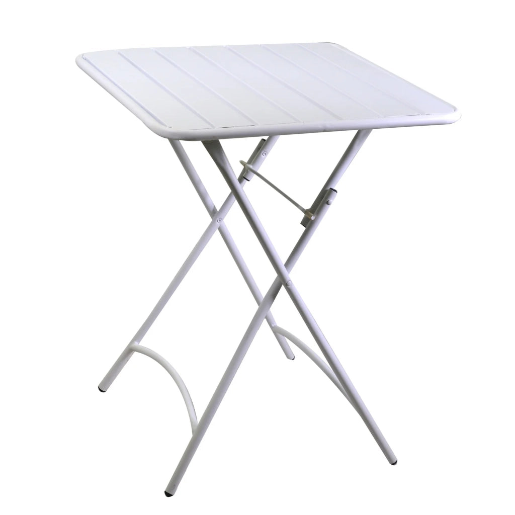 Tavolo pieghevole in Metallo Bianco 80x80 cm 72 cm mod. Rovigo